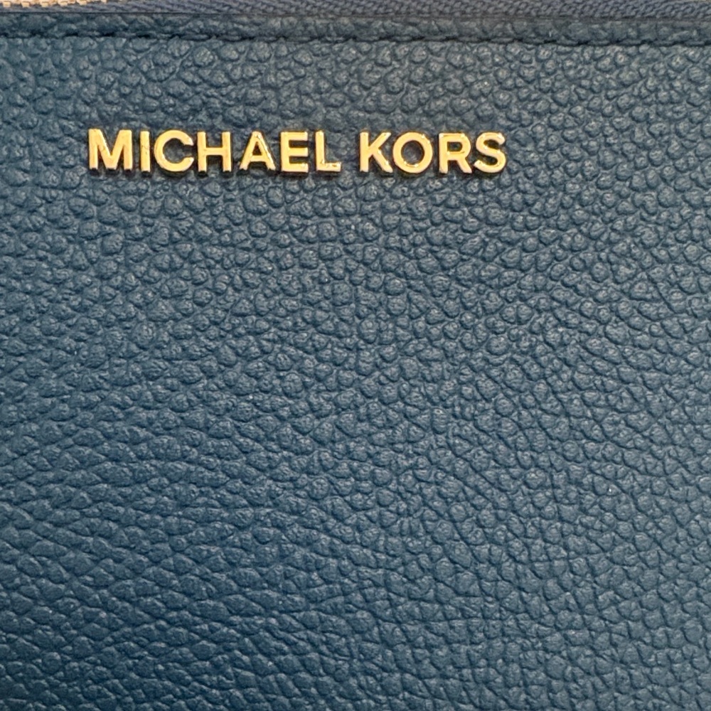 Michael Kors Blue Wristlet with Gold Accents - Picture 2 of 7